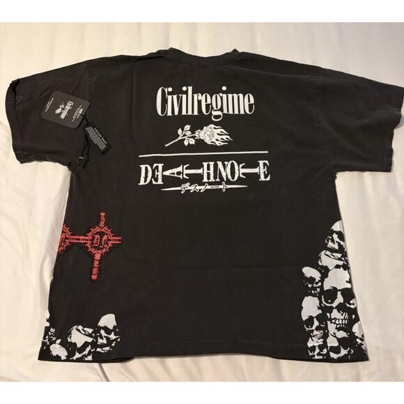 Civil Regime x Death Note Light Side By Side Tee Shirt Men’s Medium NWT - Picture 2 of 2